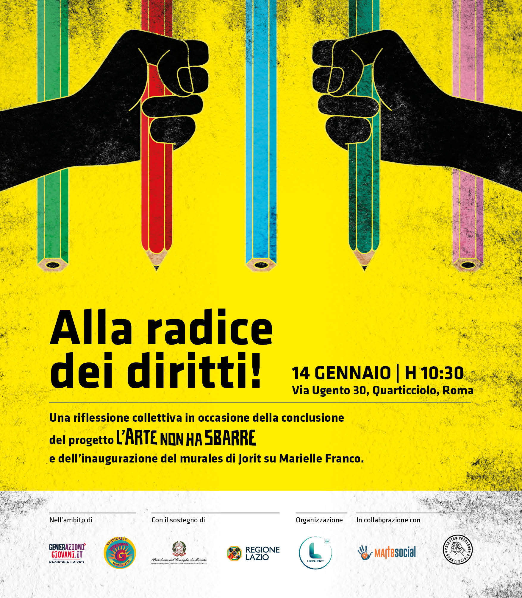 Inaugurazione del Murales su Marielle Franco con Jorit