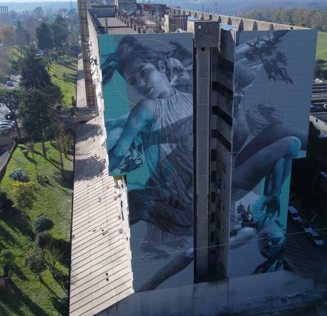 Street art For Rights e JDL firmano il muro più alto di Roma